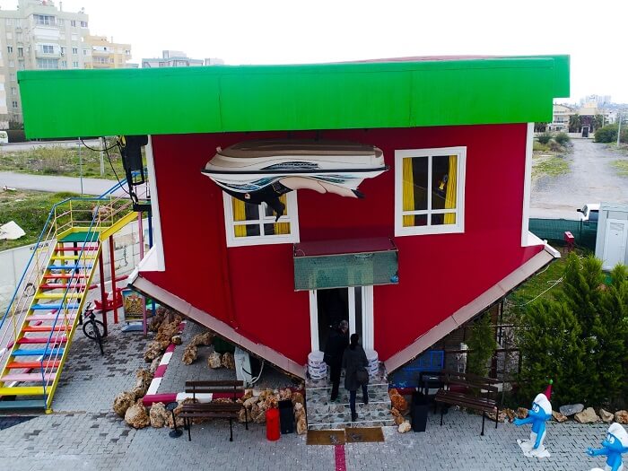 Upside down house in Antalya in 2021